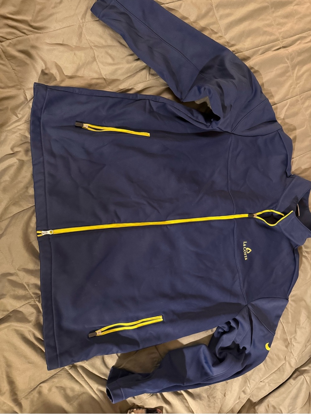 Nike Navy Jacket with Yellow Zippers